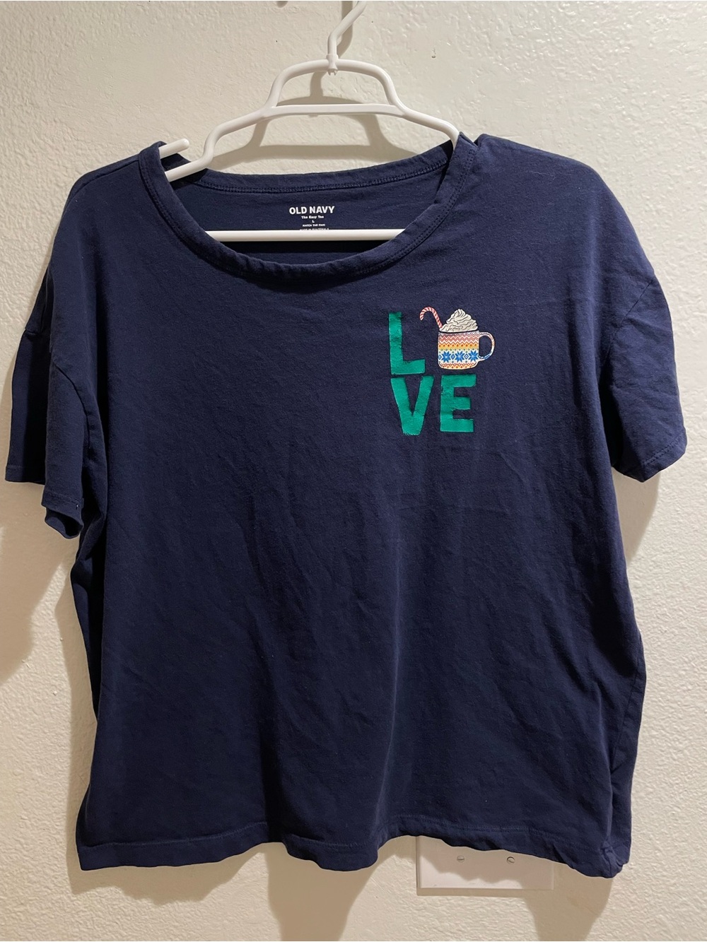 ☕️ Old Navy Coziest Cocoa Love Holiday Tee L 🎄